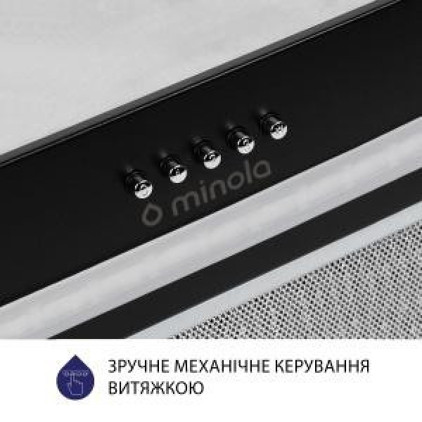 Витяжка вбудована Minola HBI 5623 BL 1000 LED