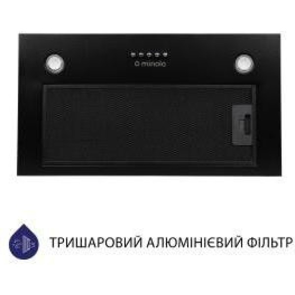 Витяжка вбудована Minola HBI 58270 BL 1200 LED