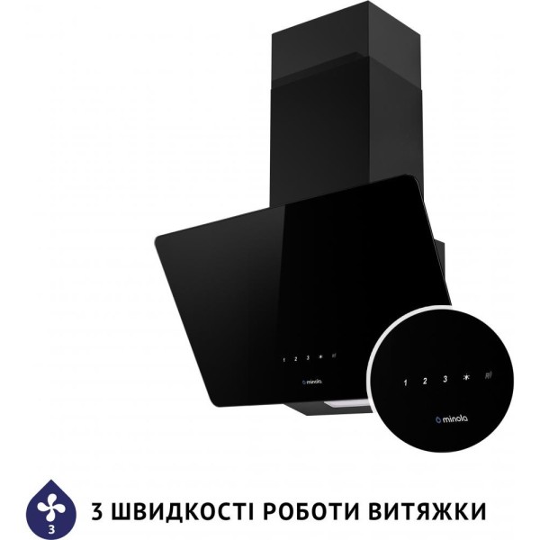 Витяжка похила Minola HVS 5224 BL 700 LED