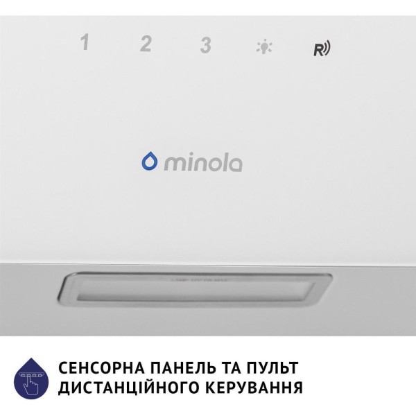 Витяжка похила Minola HVS 6224 WH 700 LED