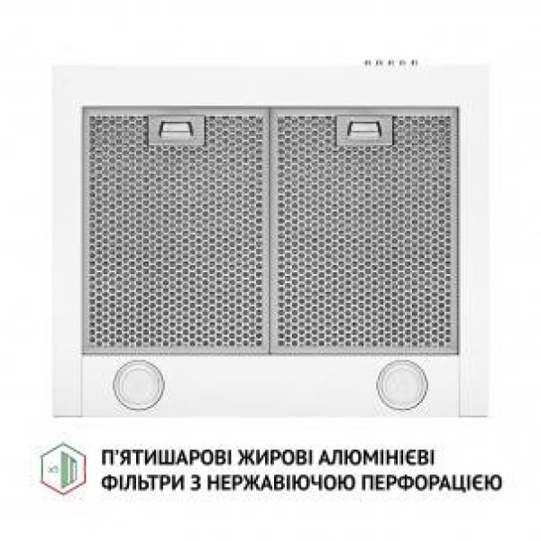Витяжка купольна Perfelli K 6610 WH 1000 LED