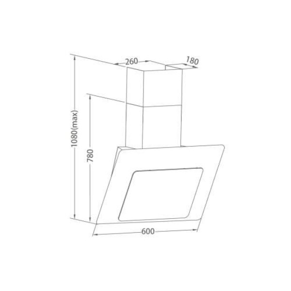 Витяжка похила Pyramida NRX 60 (800) SR XGBL