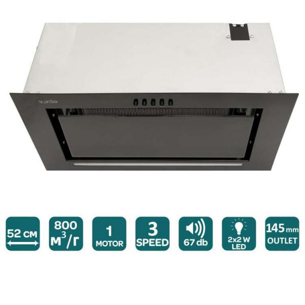 Витяжка вбудована Ventolux PUNTO 52 BK (800) PB