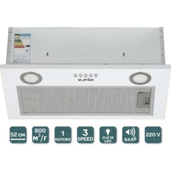 Витяжка вбудована Ventolux PUNTO 52 WH (950) PB