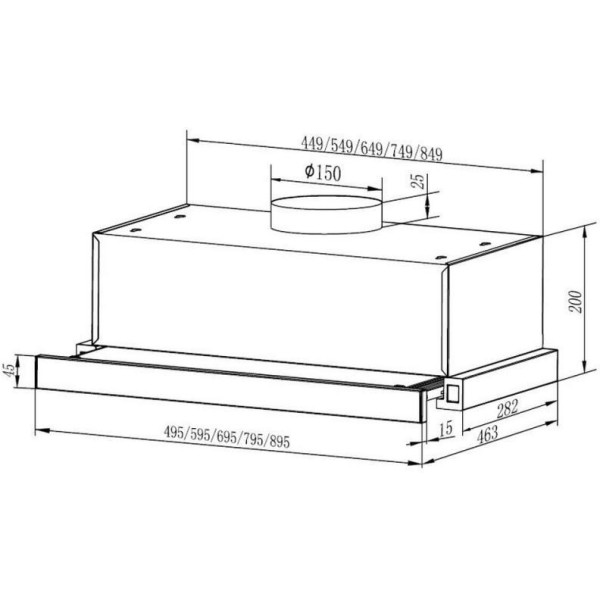Витяжка телескопічна Faber TLSC X A60 2LS (305.0569.214)