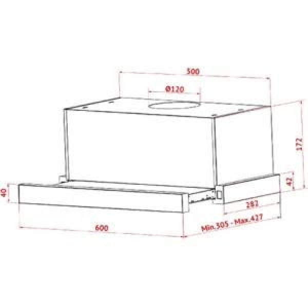 Витяжка телескопічна Perfelli TL 6212 C WH 650 LED