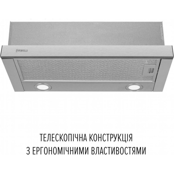 Витяжка телескопічна Perfelli TL 6822 I 1200 LED