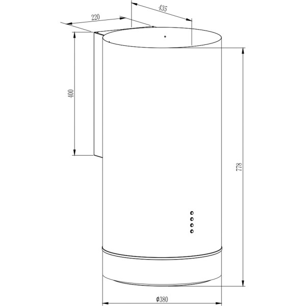 Витяжка декоративна Interline TUBE S BL A/60/T