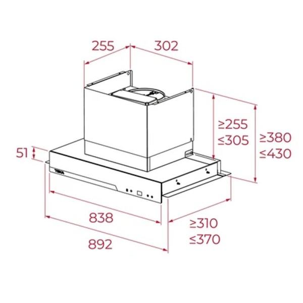 Вытяжка встраиваемая Teka INTEGRA GFI 97350 EOS BK (113110004)