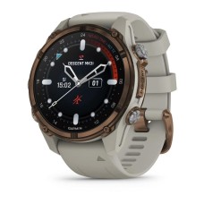 Garmin Descen Mk3i – 43 mm Bronze PVD Titanium with French Gray Silicone Band (010-02753-13-14)