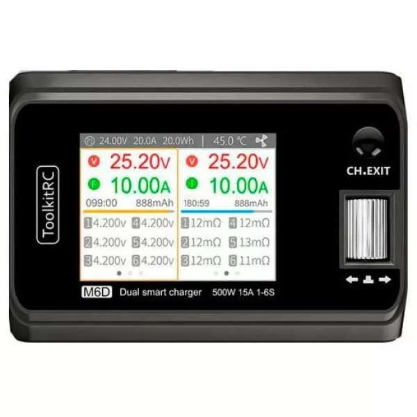 Зарядний пристрій ToolkitRC M6D DC 250W x2 (TK10800)