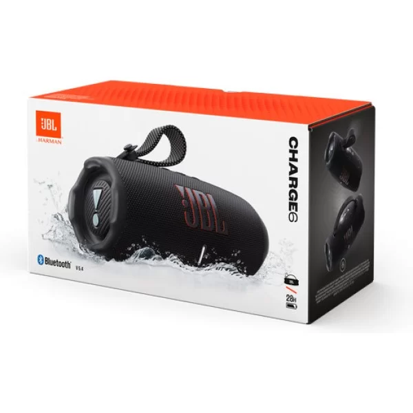 Портативна колонка JBL Charge 6 Black (JBLCHARGE6BL)