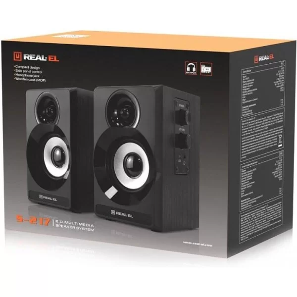 Акустичні колонки REAL-EL S-217 Black (EL121200013)