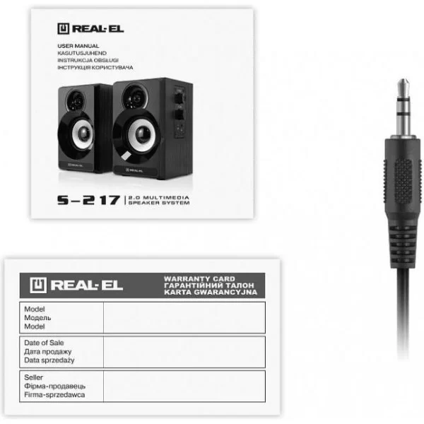 Акустичні колонки REAL-EL S-217 Black (EL121200013)
