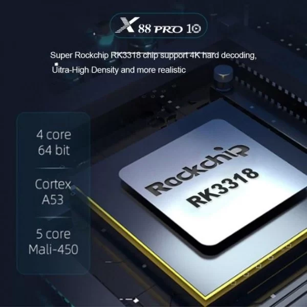 Стаціонарний медіаплеєр X88 Pro 10 2/16GB