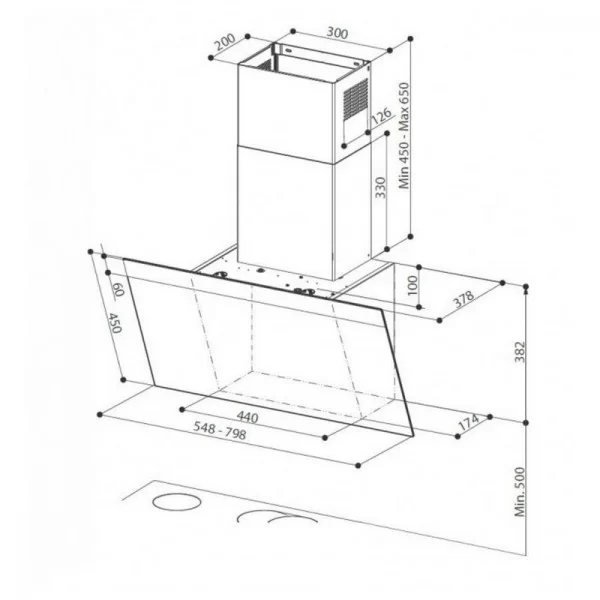 Витяжка похила Faber DAISY + WH A55 (330.0612.375)