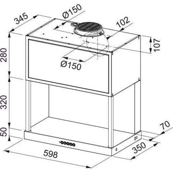 Витяжка декоративна Franke FMA MODULAR F60 BK MATT (335.0706.646)