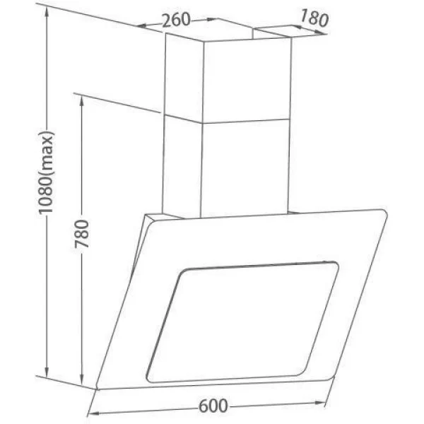Витяжка похила Pyramida NRX 60 (800) SR GBL
