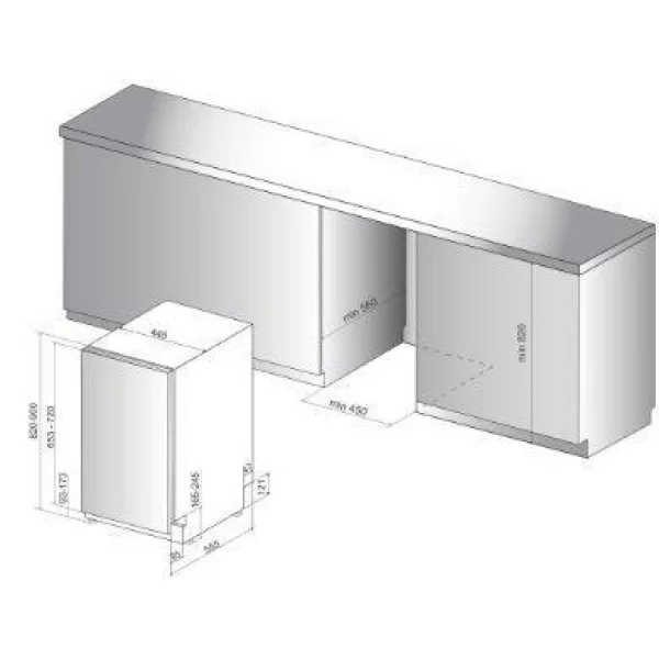Посудомийна машина Whirlpool WSIO 3T125 6PE X