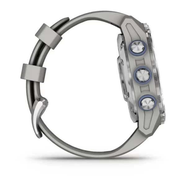Смарт-годинник Garmin Descent Mk3 43 mm Stainless Steel with Fog Gray Silicone Band (010-02753-04/03)