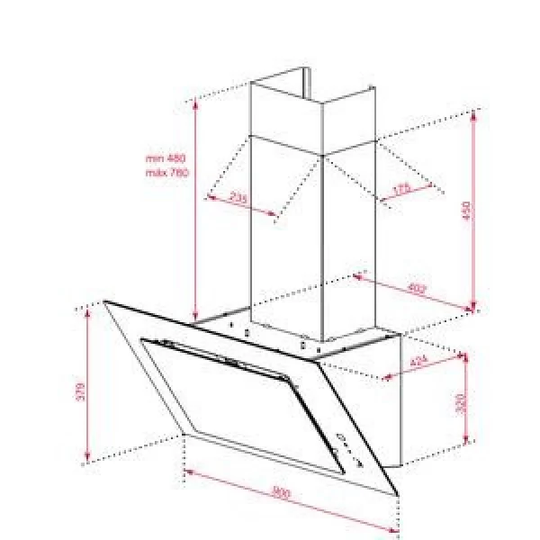 Витяжка похила Teka DVT 98660 TBS 112930043