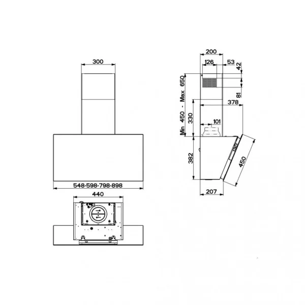 Витяжка похила Faber DAISY EG6 BK A55 (110.0371.514)