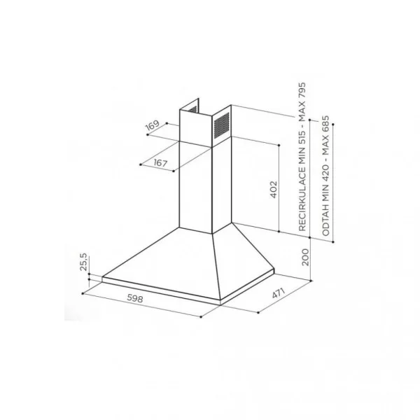 Витяжка купольна Faber VALUE PB X A60 (320.0557.539)