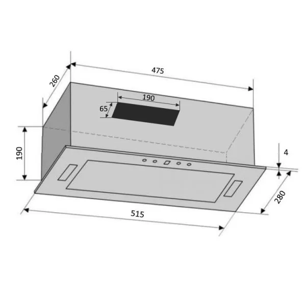 Витяжка вбудована Ventolux PUNTO 52 X (800) KN